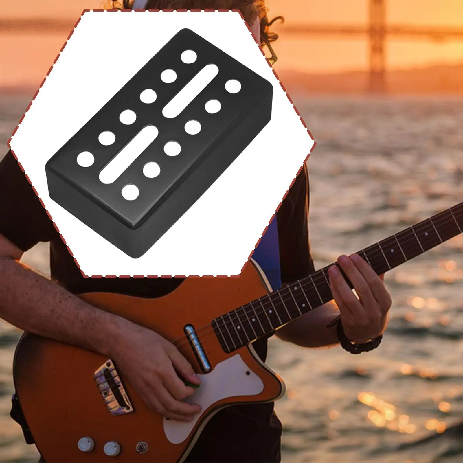 Upgrade Brass Pickup Cover Replacement Electric Guitar Accessories for Professional Stage Play