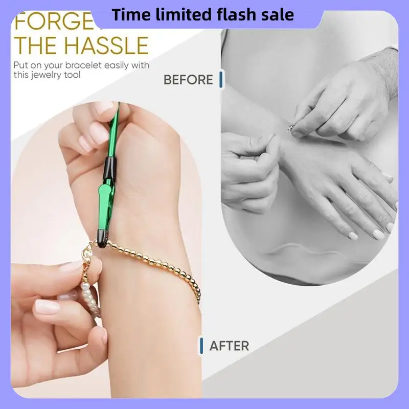 A40T 2PCS Bracelet Helper Tool - Fastener Helper Tool For Bracelet, Necklace, Jewelry, Watch - Blue, Emerald