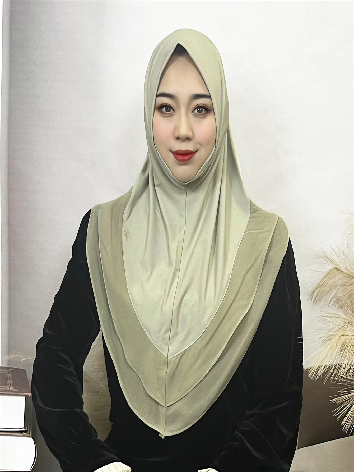 

1 Piece of Pure Color Multi-Color Women's New Hijab Turban, Round Edge Turban, Good Base Hat, High Elastic Gauze Turban, Pullover Hat