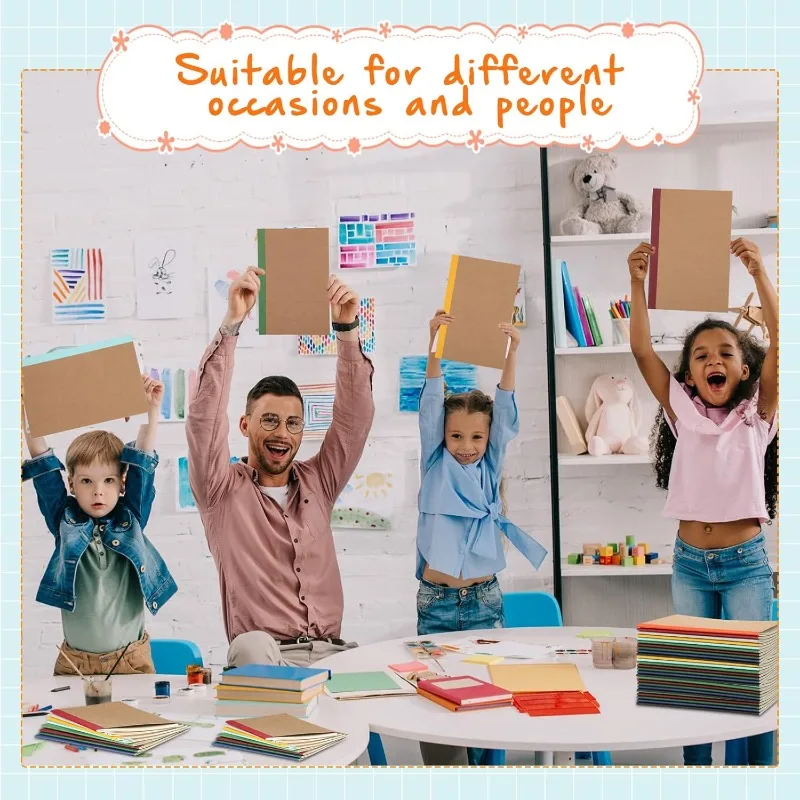 150 упаковок крафт-блокнотов формата А5, 60-страничные блокноты с мягкой обложкой, дорожные журналы с линейкой для путешественников, студентов,