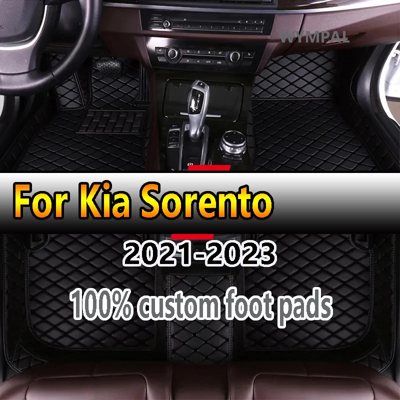 

Автомобильный коврик для Kia Sorento MQ4 2021 2022 2023, водонепроницаемые кожаные коврики для кошек Tapetes Para Automovil, автомобильные аксессуары