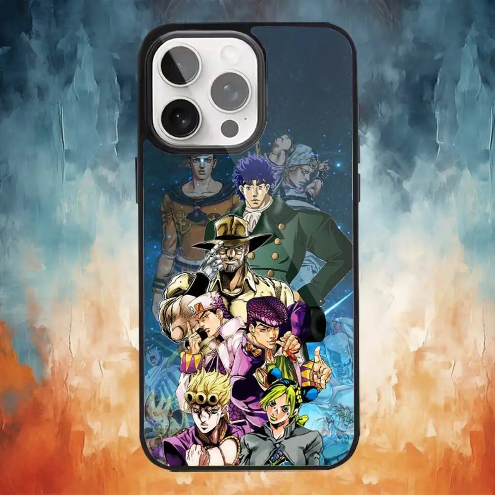 J-JoJo Bizarre Adventure Handyhülle für iPhone17,16,15,14,13,12,11 Plus, Pro Max, magnetisches Magsafe-Wireless-Laden