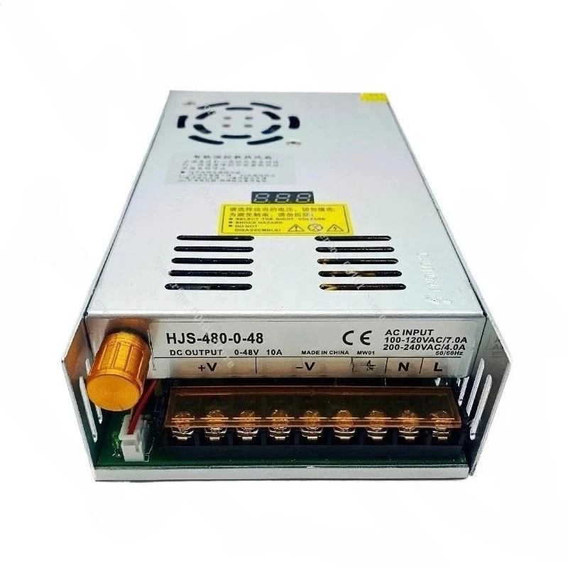 

Digital Display 0-48V Adjustable 0-48V 10A 480W DC Regulated Switching Power Supply HJS-480-0-48