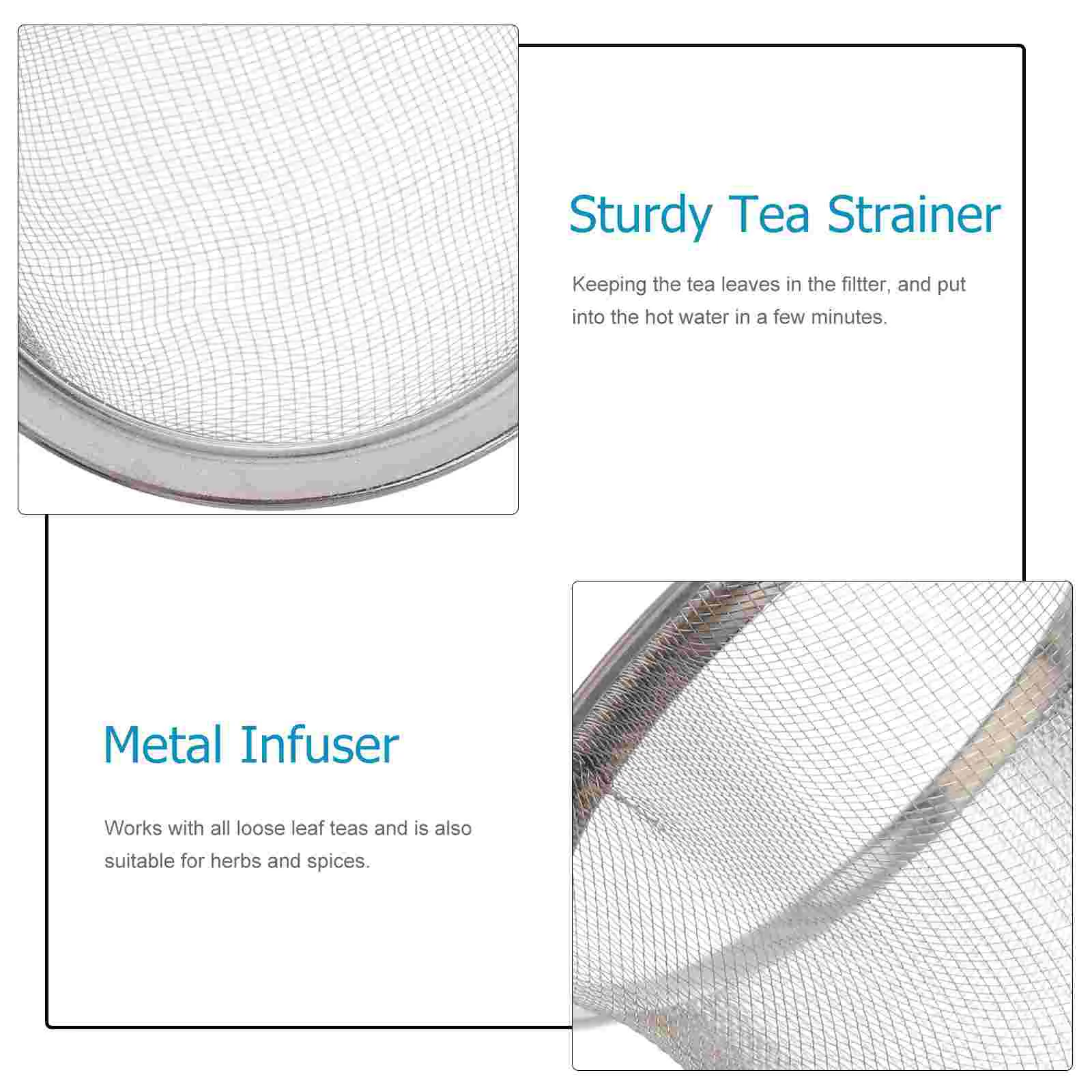 8 Pcs Strainers Cup Accessory Tea Leaker Steel Sturdy Metal Infuser Stainless Filter