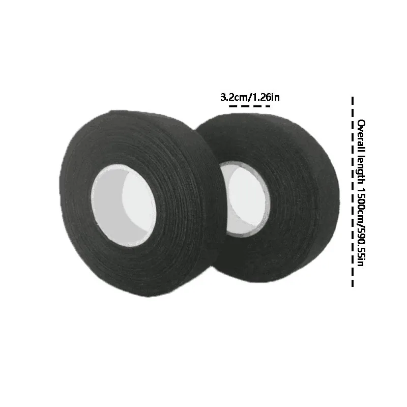 Black high-temperature non-flame-retardant Flannelette Tape Thickened Strong Adhesive Black Automotive Wiring Harness Tape