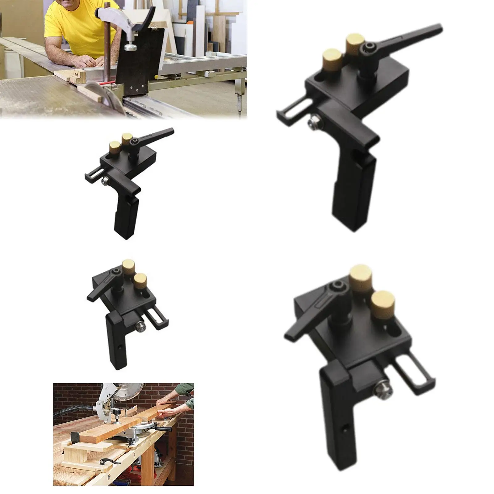 마이터 트랙 스톱, 슈트 전용 리미터, 전문 블랙 마이터 가이드 스토퍼, 슬라이딩 마이터 게이지 장비