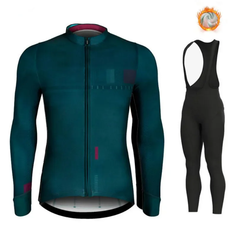 

New Winter Cycling Jersey Set 2025 Team Spain Fleece Cycling Clothing MTB Cycling Bib Shorts Ropa Ciclismo Triathlon Suit