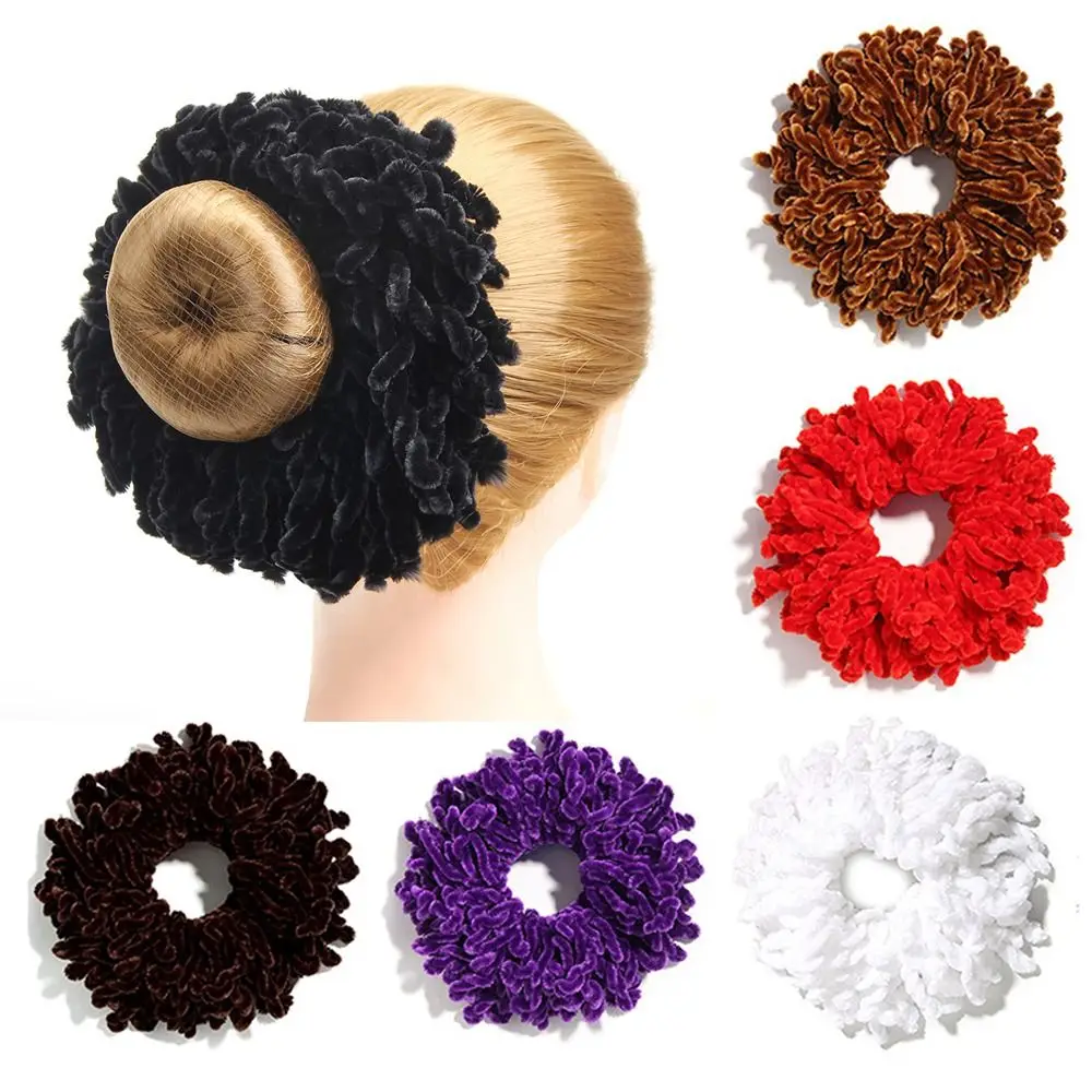 

Ornament Pure Color Velvet Hair Rope Muslim Headwear Elastic Ponytail Holder Accessories Ties Scrunchie
