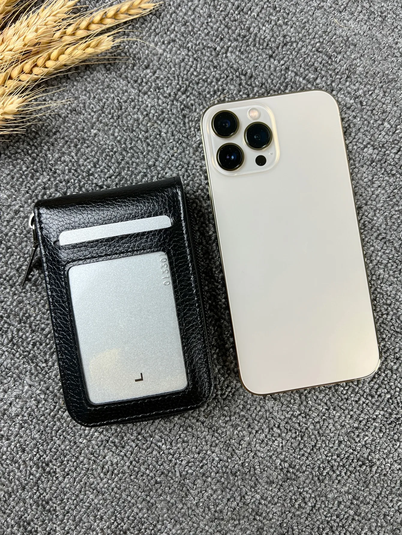 محفظة رجالية متعددة البطاقات بسحاب - حامل بطاقات مدمج مع فتحات متعددة للبطاقات والنقود - حافظة بطاقات أنيقة وعملية