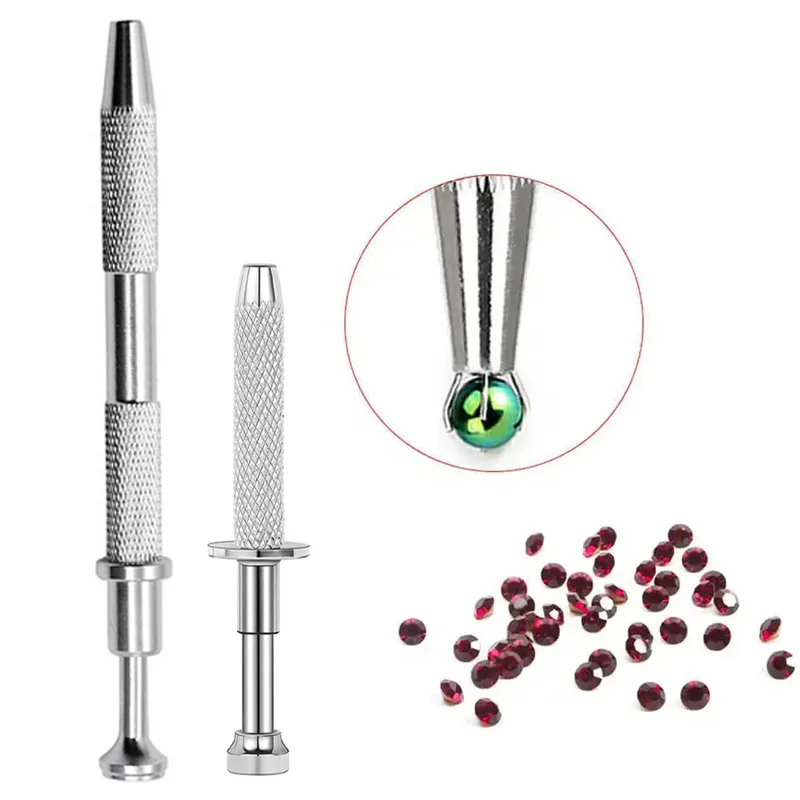 1Pc Surgical Steel Professional Push in Syringe Type Quad Prong Small Bead Holder Grab Ball Catcher Body Piercing Tool