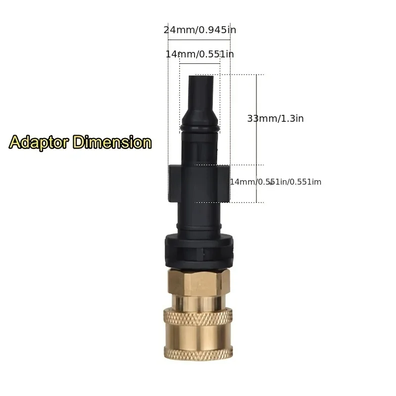 For LAVOR / Sterwins / Parkside 6-Piece High Pressure Washer Adapter Kit, 1/4