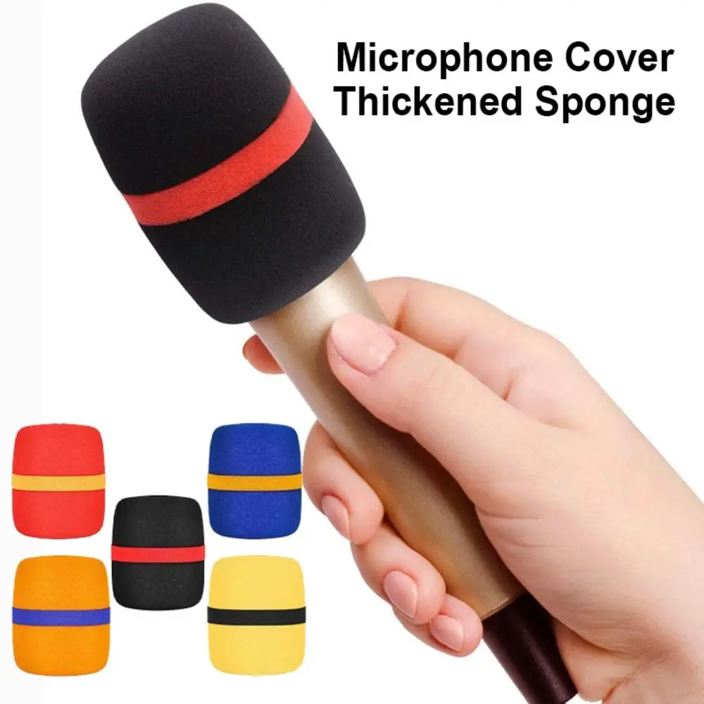 5PCS High Quality Sponge Microphone Cap Microphone Windscreen Mic Dust Proof Covers Thickened Microphone Cover