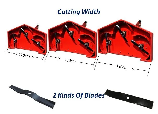 3 Point Linkage Tractor Tow Behind Mini Garden Grass Cutter Finishing Mower