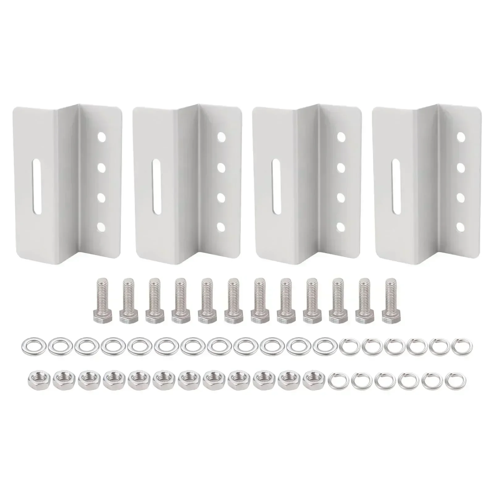 

4 Pack Aluminum Z Brackets for Solar Panels with Screws and Nuts Secure Mounting Solution for RV and Marine Use