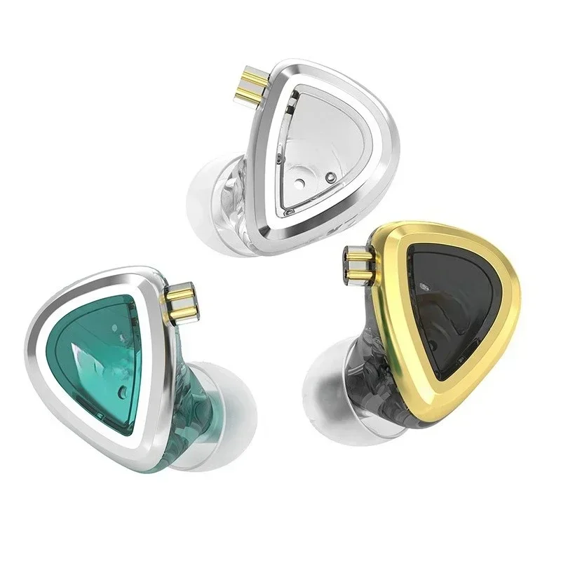 EDA dual magnetic dynamic coil combined earphone hifi fever-reducing cable-changing computer game music universal earphone
