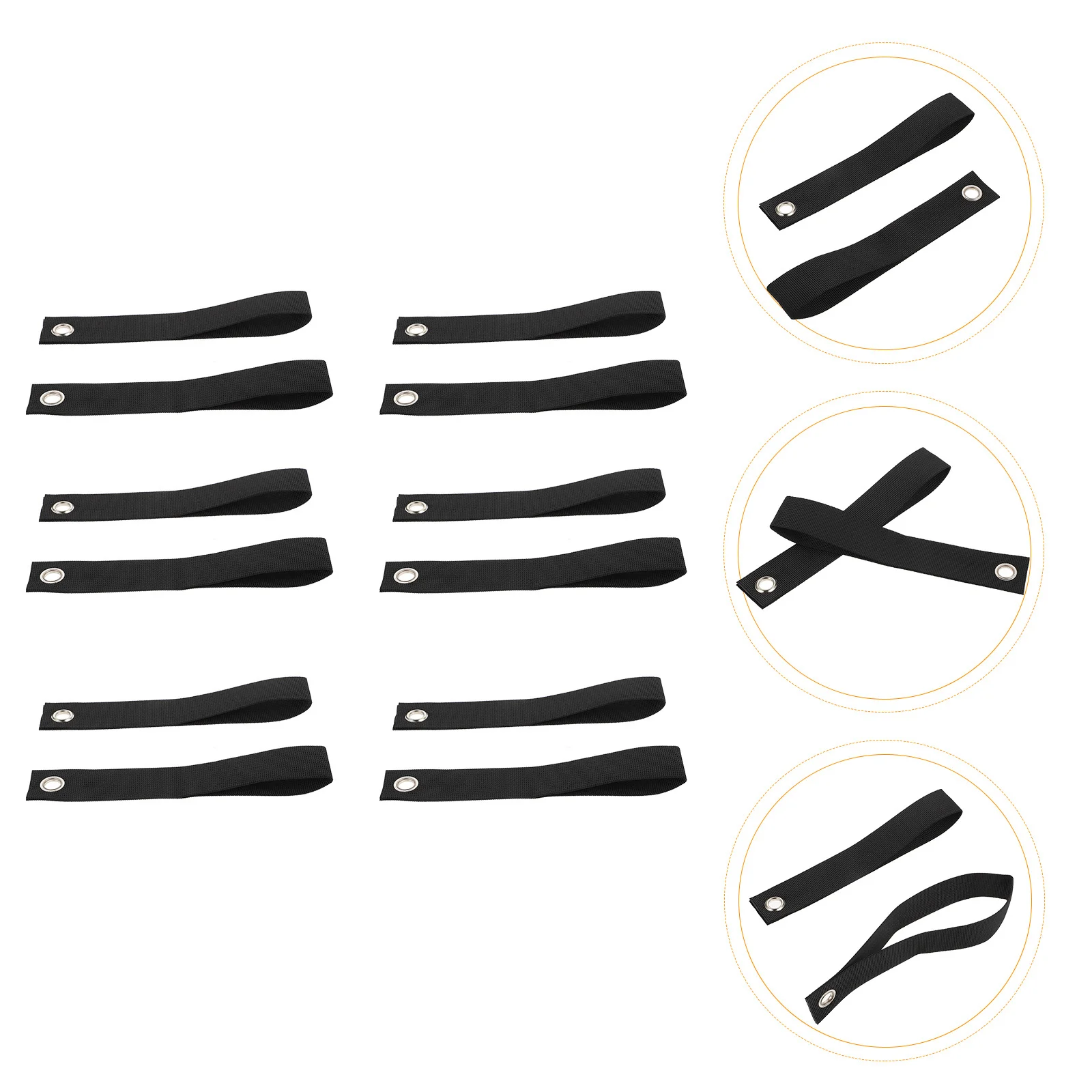 

12pcs Kayak Tie Down Straps Heavy Duty Boat Anchor Straps For Canoe Hauling Fastening Belt Waterproof Rubber Boat Equipment