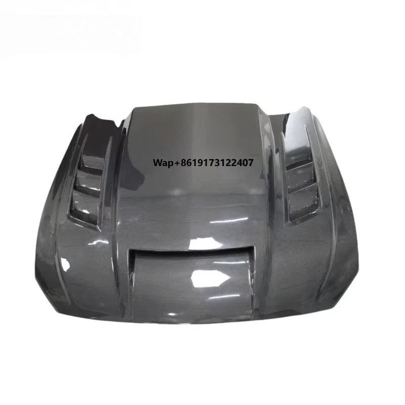 

High Glossy Tf Style New Carbon Fiber Front Engine Bonnet Lid Car Hood For Mustang 18-23