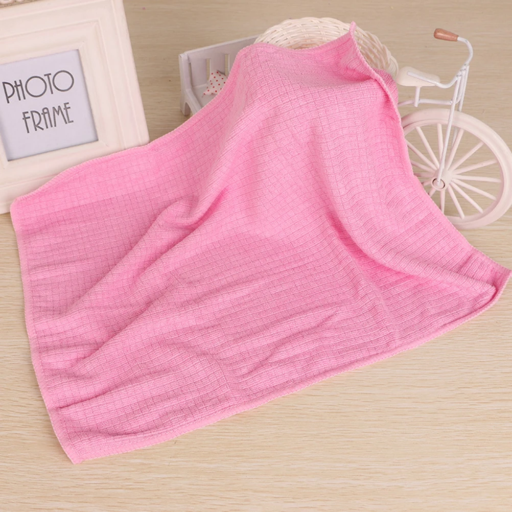 

4pcs Microfiber Dishcloths Absorbent Kitchen Cleaning Rags Solid Color Cloth Wash Dishes Lint Free Household Use