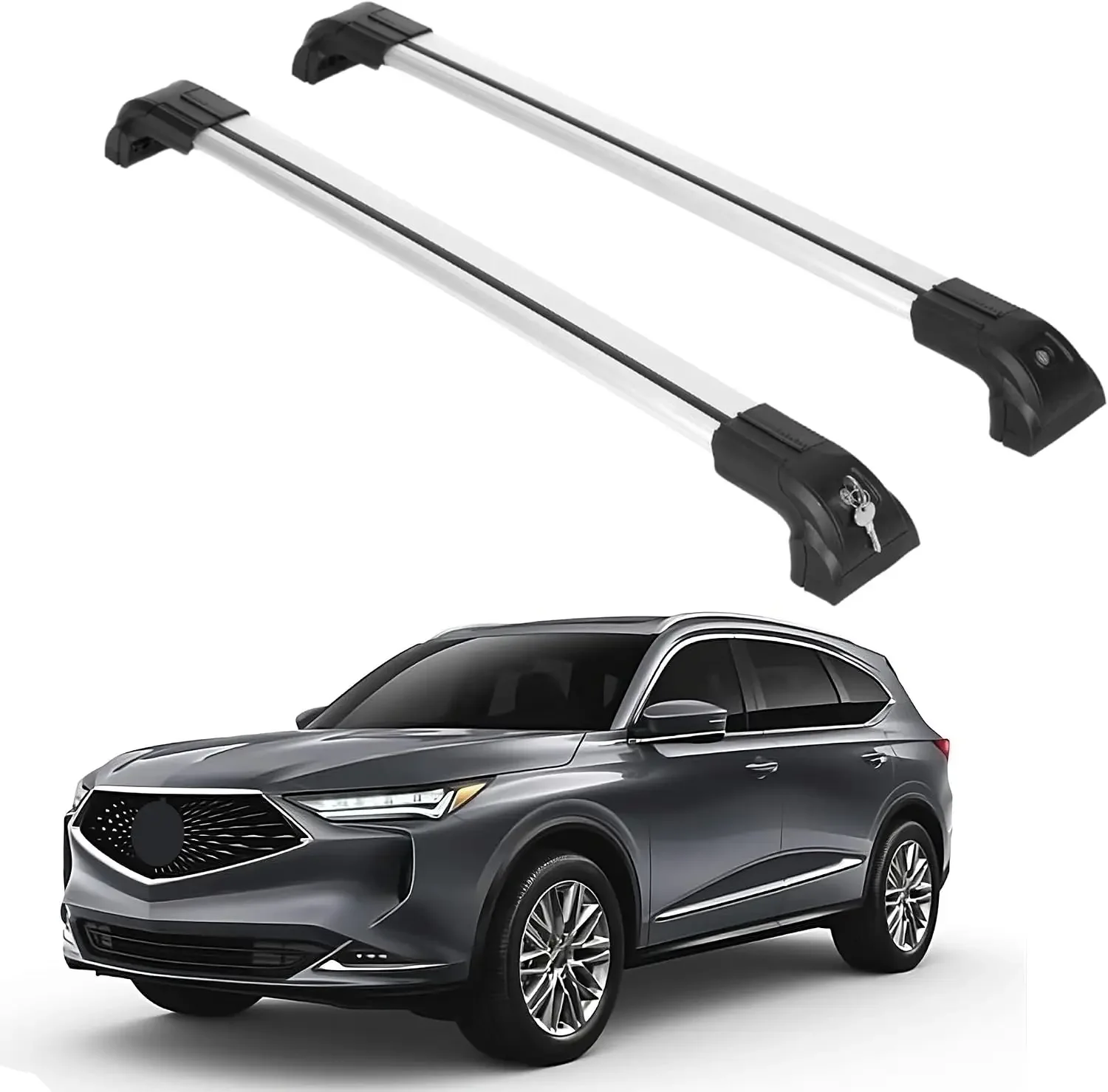 Heavy Duty 220lbs Roof Rack Cross Bars for Acura MDX 2022-2026 | Solid Metal Mounts | Aluminum Crossbars with Anti Theft Lock fo