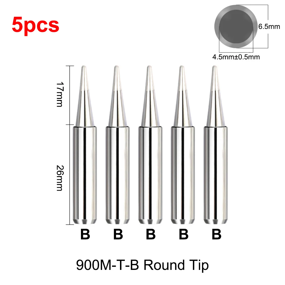 5 teile/satz 900m-t-i 900m-t-b schweiß werkzeug bleifrei lötkolben kopf bit für schweißen zubehör lötkolbens pitze
