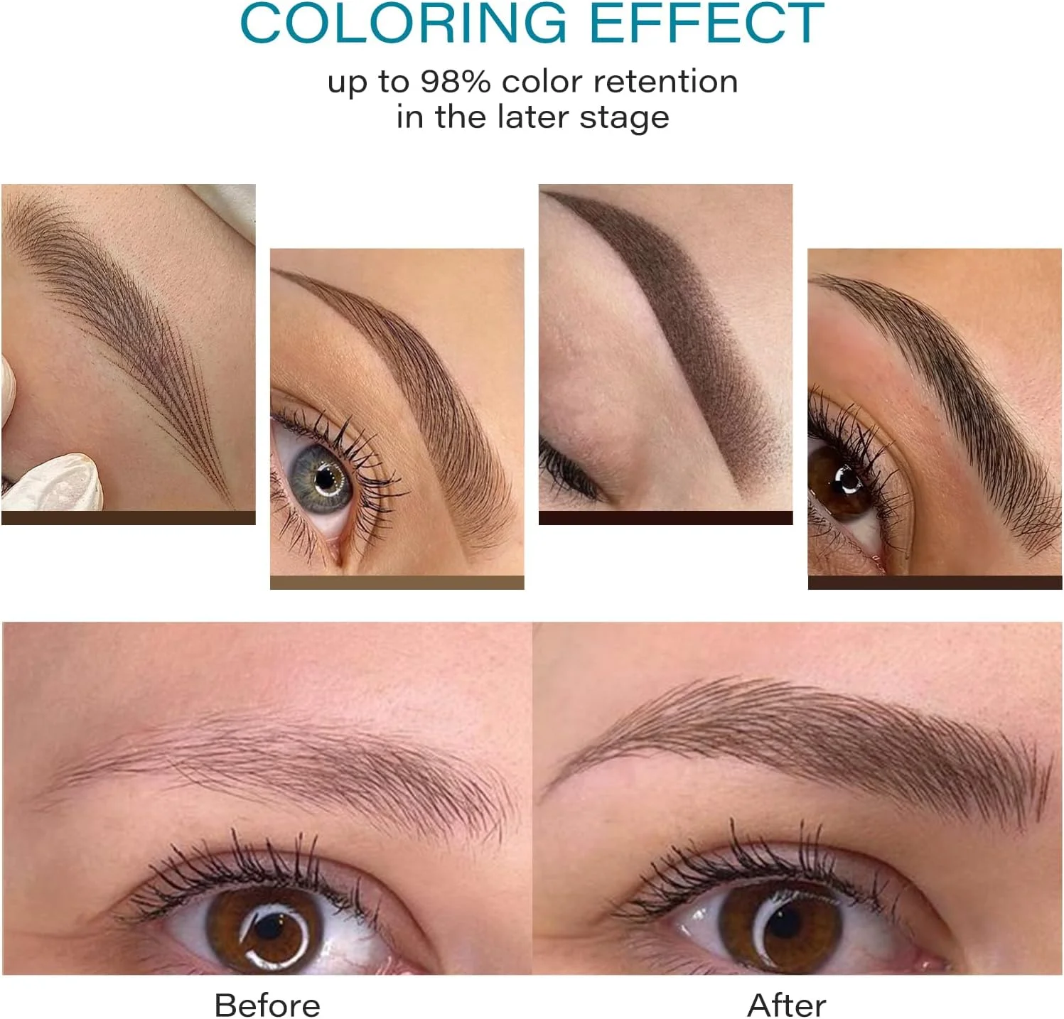FAMISOO 4PCS Set 5ML Eyebrow Micropigmentation Semi Permanent Makeup Pigment for Eyeliner Organic Black Brown Tattoo Ink Supplie