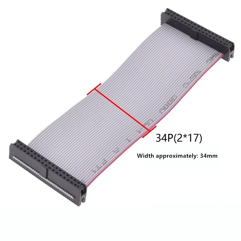 FC2.0 Graues Bandkabel JTAG 10cm-1m Doppelkopf-Download 1,0mm Leitungsabstand IDC-Leitung 6P-60P Gleiche Richtung für Elektronik – Detail 16