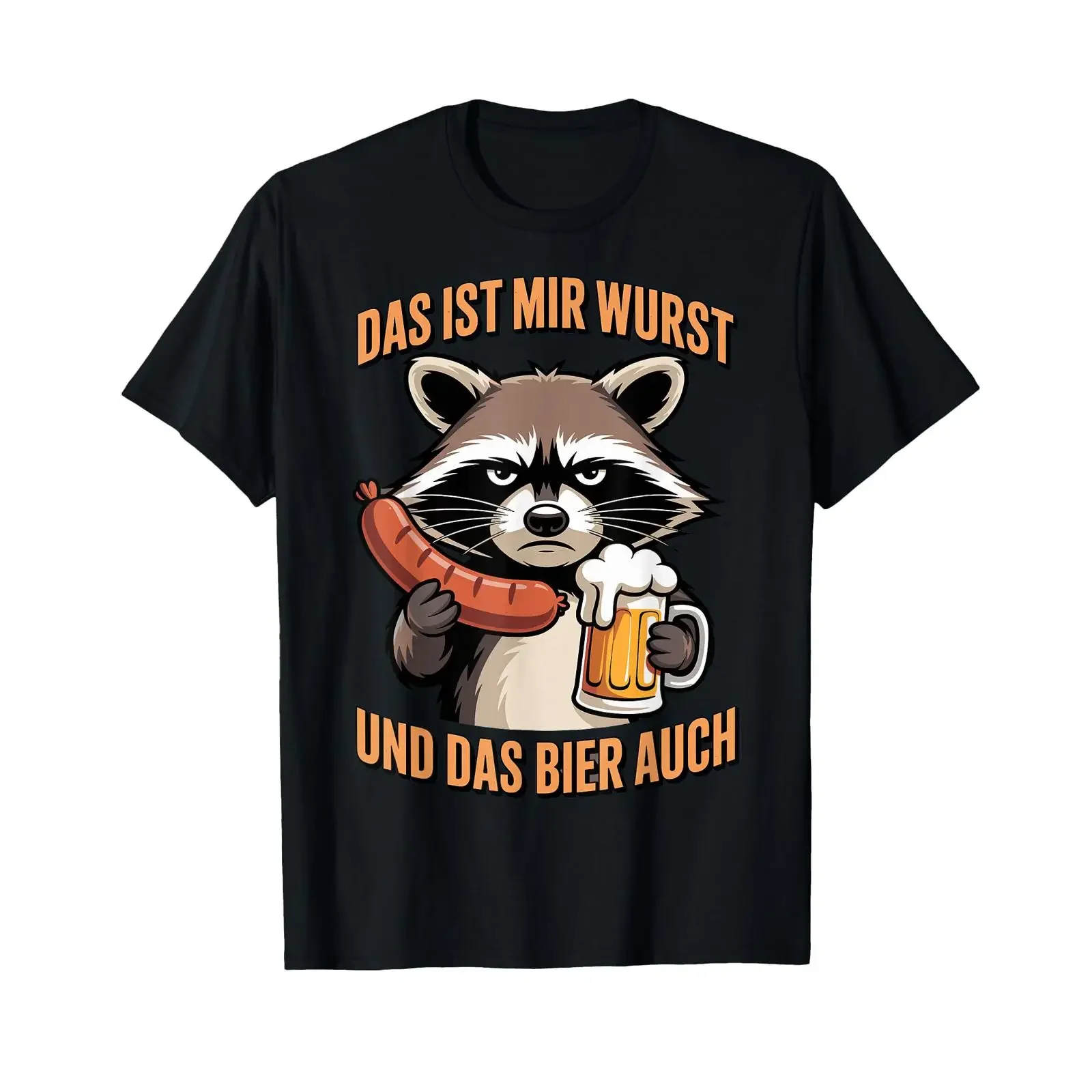I don't care about that and neither does the beer Raccoon Grilling T Shirt vintage Washed Stretched Stylish Breathable homme