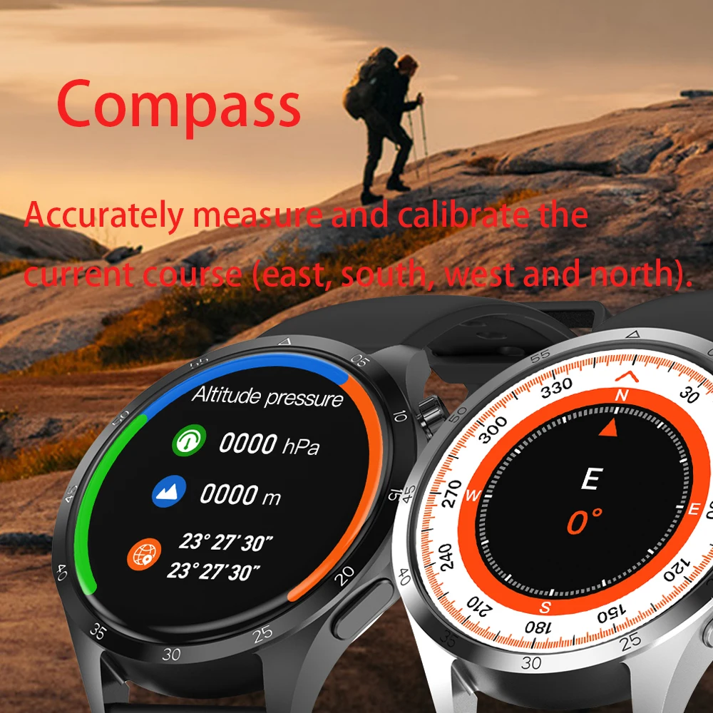 For HUAWEI WATCH5 PRO GPS NFC Smart Watch Men 360*360 AMOLED Screen Heart rate Bluetooth Call IP68 Waterproof Man Smartwatch 202