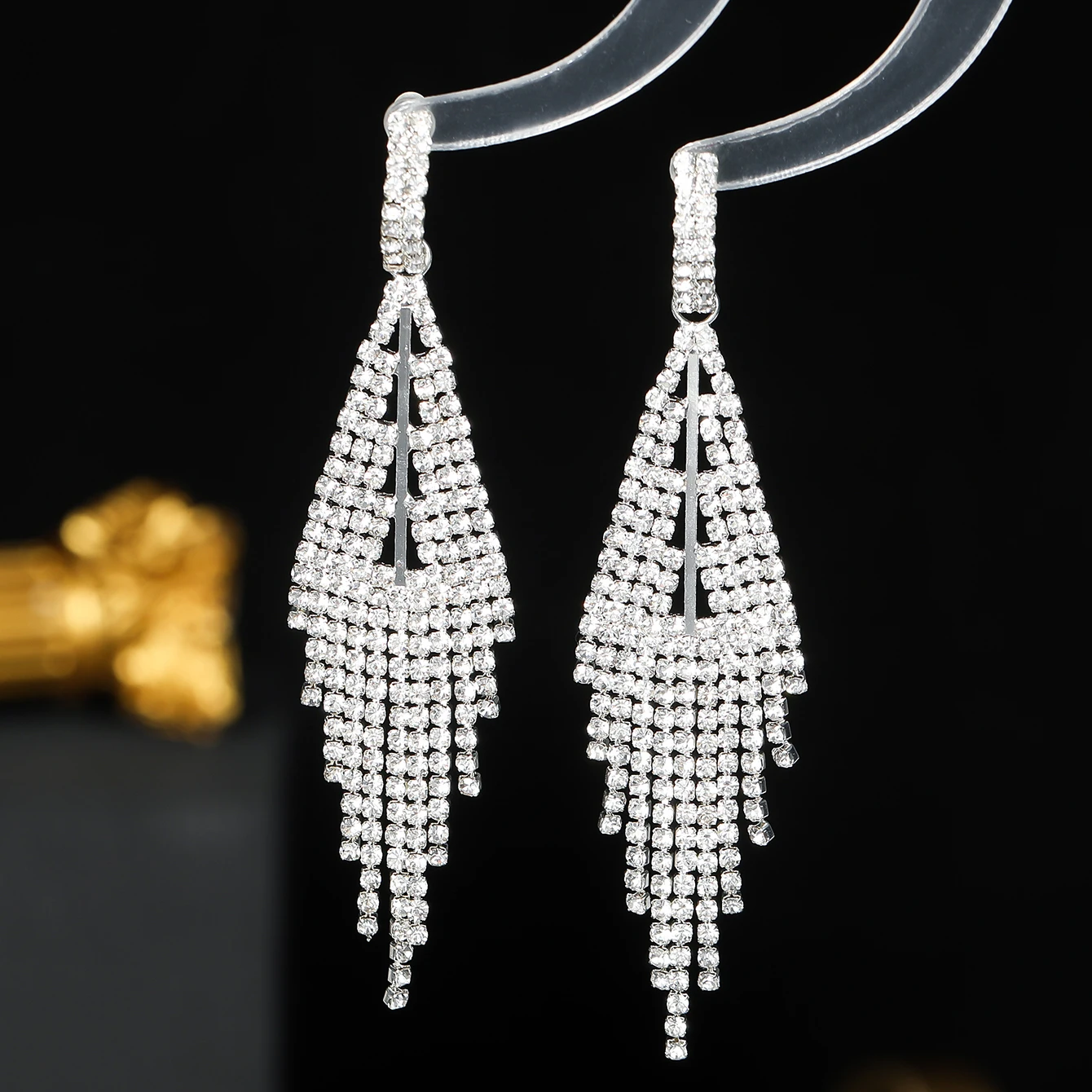 Luxury Women\'s Earrings Rhinestone New Shiny Wedding Party Jewelry Gifts Accessories For Women