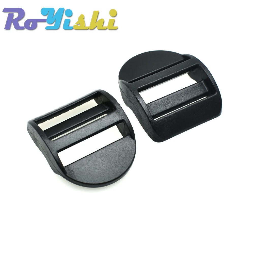 10 Pcs/Pack Plastic Ladder Lock Slider Buckles Backpack Straps Black Webbing 20mm 25mm 32mm 38mm 50mm