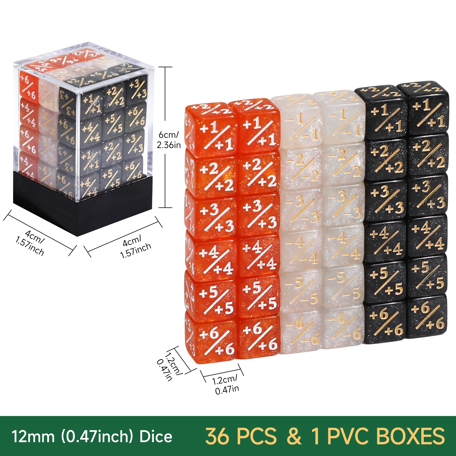 Set De 48 Dados Contadores D6 De 16 Mm, En Dos Estilos Y Bolsas De Terciopelo, Compatible Con MTG Y Juegos De Cartas, Accesorio Para Juegos De Mesa