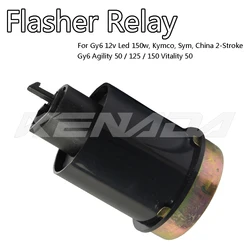Turn Signal Blinker Flasher Relay LED For Round 12V GY6 2/4Stroke Agility50/125/150 Vitality50 150W Scooter KYMCO