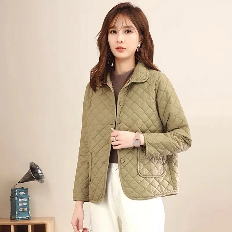 Short Cotton Clothes Cotton Clothes Female 2024 Winter Loose Korean Version of the Small Thin Ling Small Cotton-padded Jacket XA