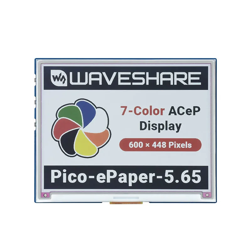 

5.65inch Colorful e-Paper E-Ink Display Module for Raspberry Pi Pico 600×448 Pixels ACeP 7-Color