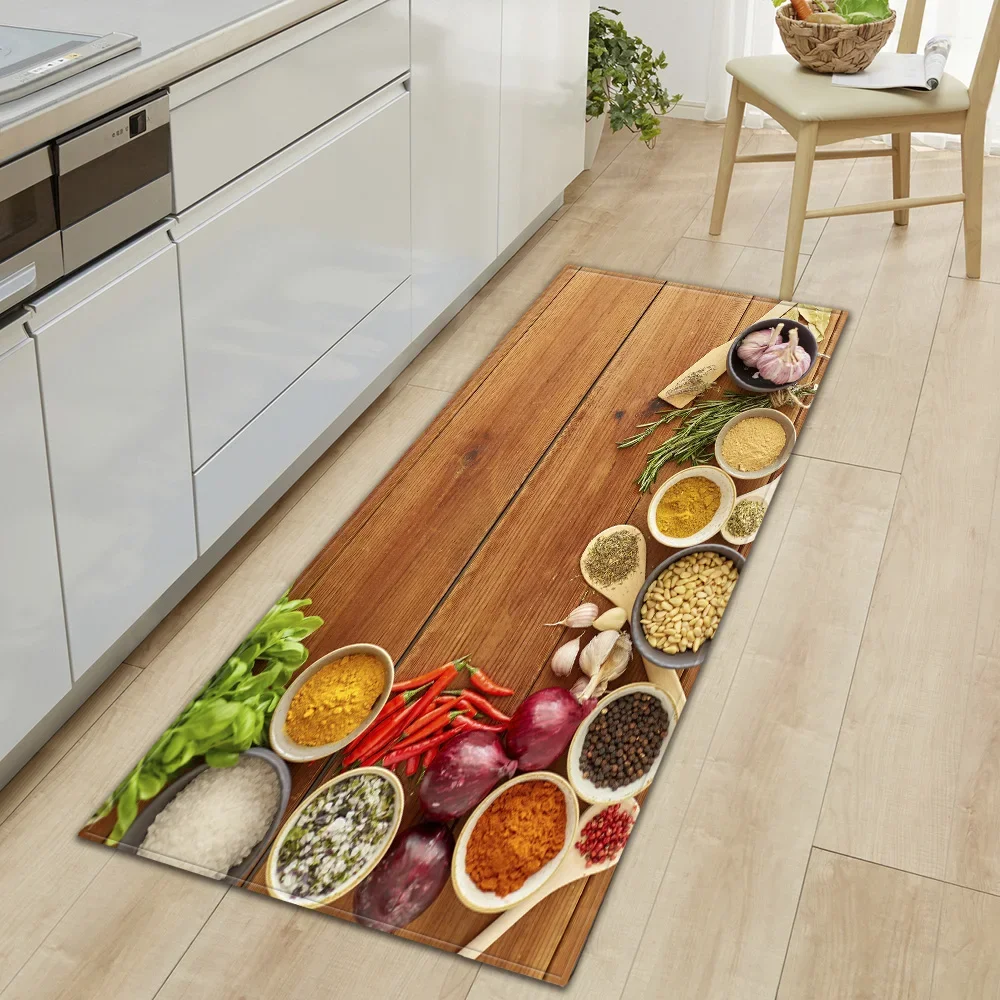 Modern Kitchen Entrance Doormat Anti-Slip Long Rug