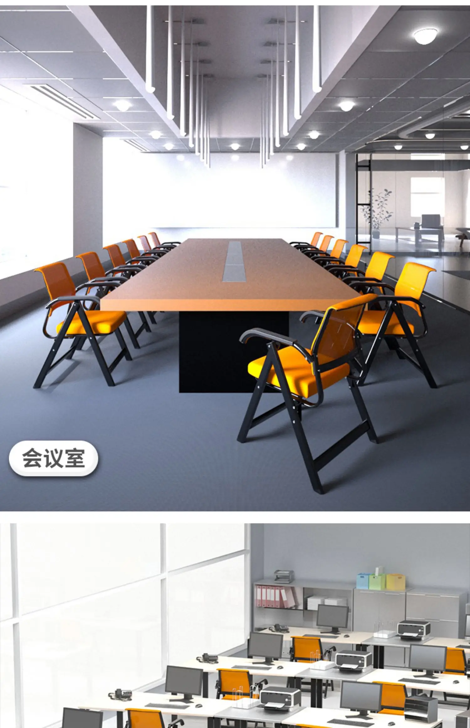 Comfortable Folding Office Chair Adjustable Backrest Desk Chair for Long Sitting Use for Study/ Meeting/ Gaming & Training