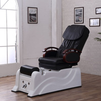 Luxury Black and White Multifunctional Massage Chair LED Light Foot Massage Bowl Drainage for Foot Spa Massage Manicure