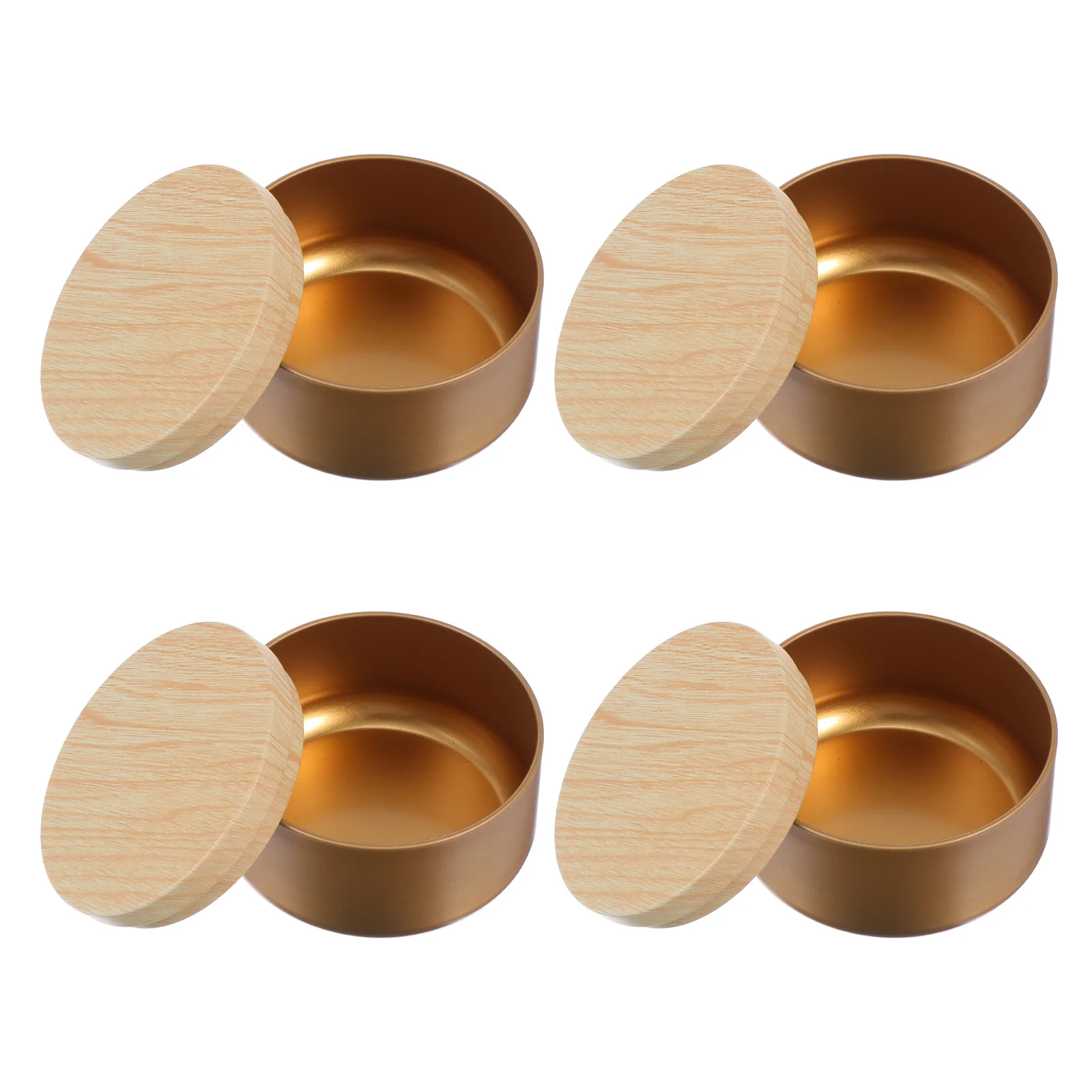 

4pcs Aromatherapy Jars Tinplate Containers For Diy Scented Candles Wedding Home Decor Making Supplies Metal