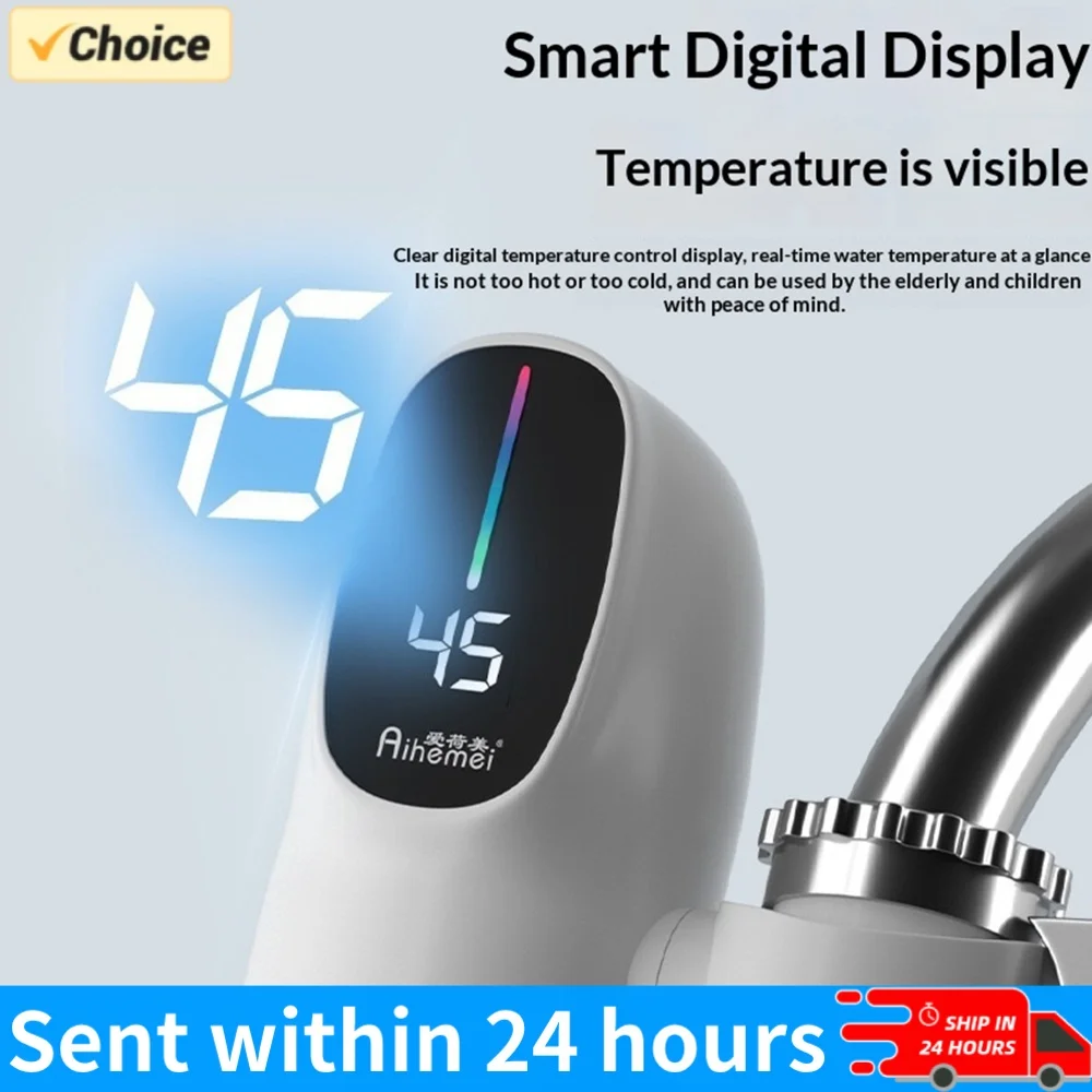 110V Tankless Electric Tap Energy Saving Hot Cold Mixer Fast Heating Electric Heater Faucet for Kitchen Sink Bathroom