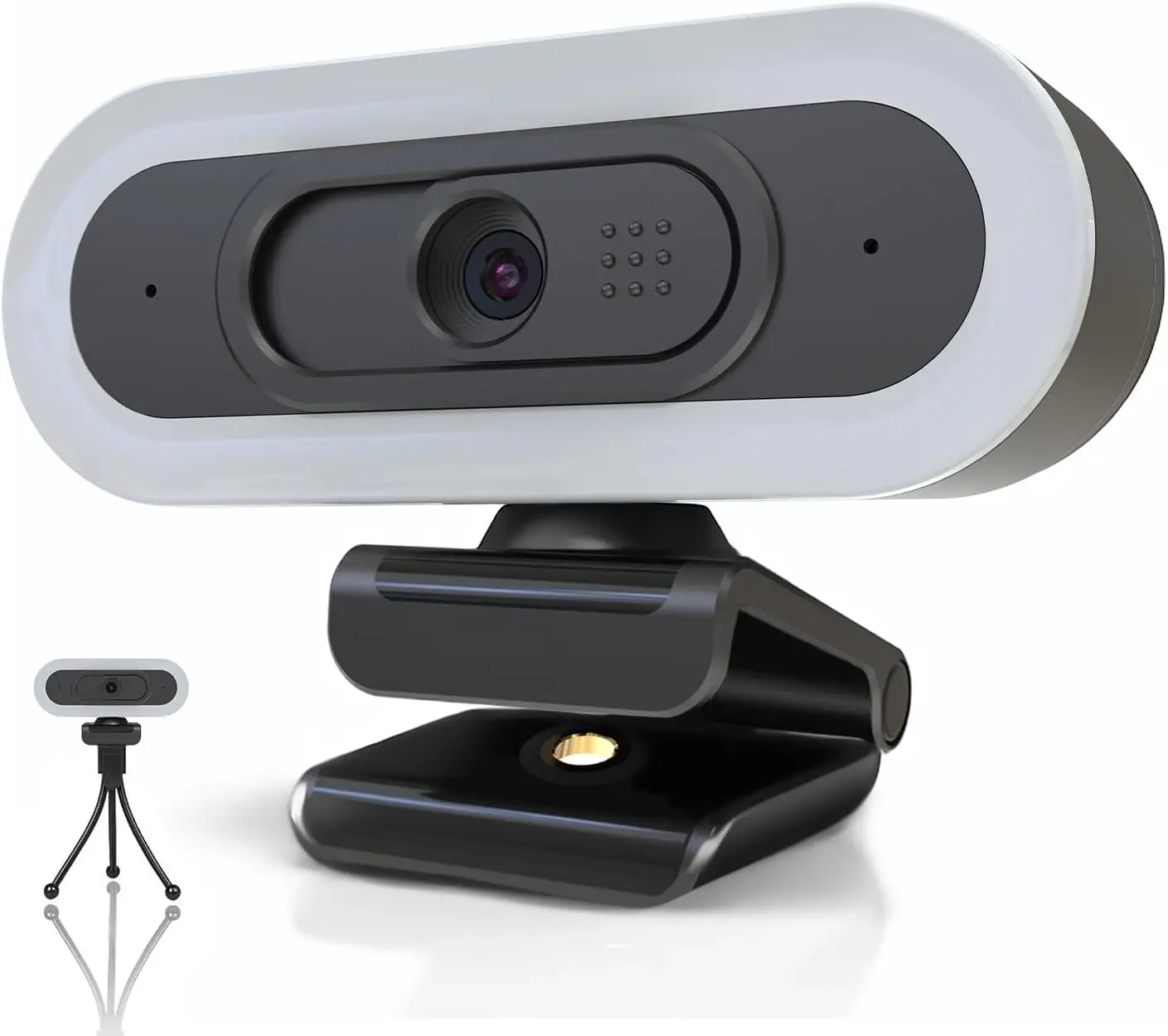 

2K Autofocus Webcam with Dual Mics & LED Light, 1080P 60fps/2K 50fps, USB Streaming Camera for PC/Laptop/Switch 2