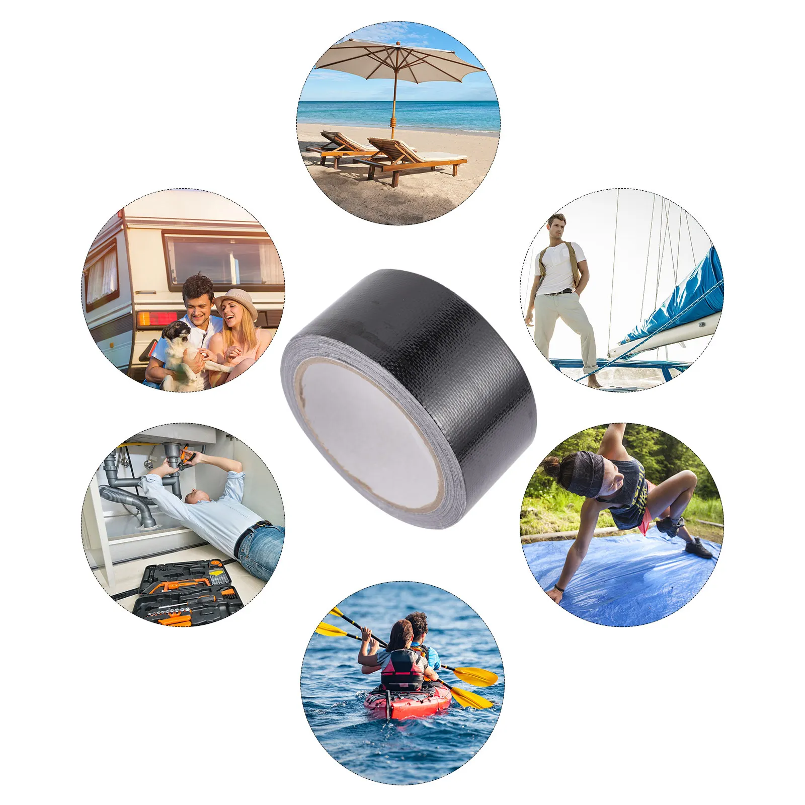1 Roll High Quality Waterproof Tent Repair Tape Weather Resistant Awning Repair Tape Boat Rv Covers Tarp Canvas