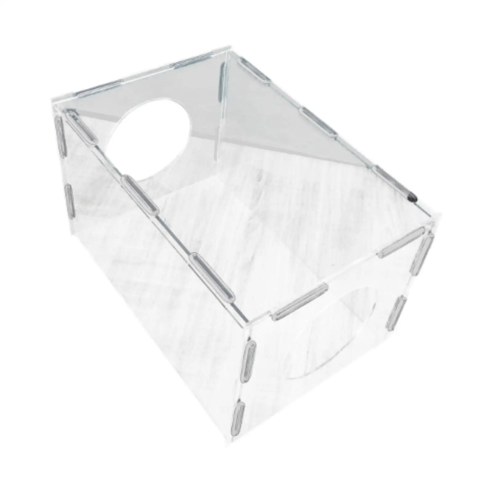 

Acrylic Grinding Dust Box Grinding Polishing Box with 2 Holes Transparent Portable Dustproof Case for Metal Cutting Craftsmen