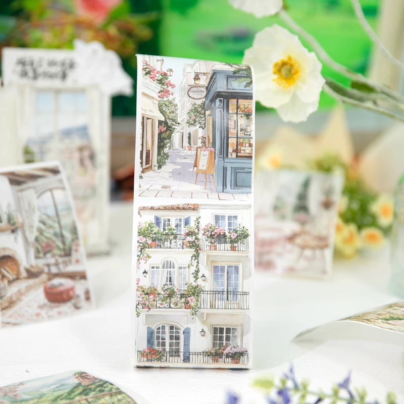 Plus Size 80mm * 2m Urban Forest Washi Sticker Tape Creatieve Decor Junk Journal Scrapbook DIY Esthetisch Materiaal Afplakband