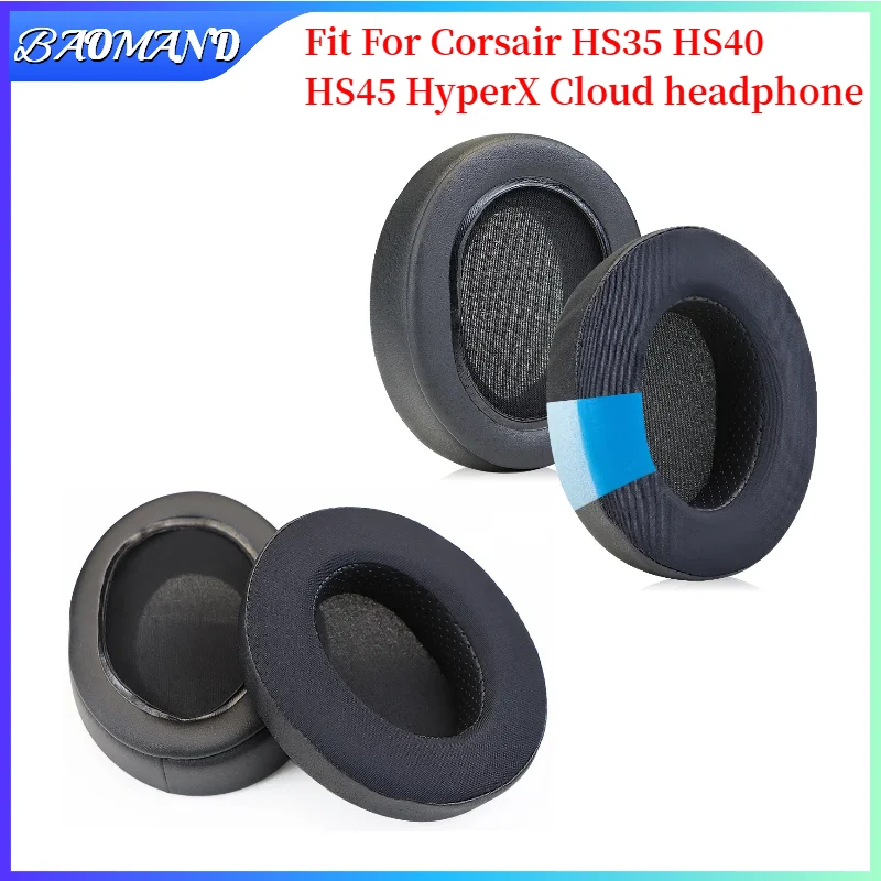 

Replacement Earpads for Corsair HS35 HS40 HS45 HyperX Cloud Headset Headphones Leather Sleeve Earphone Earmuff
