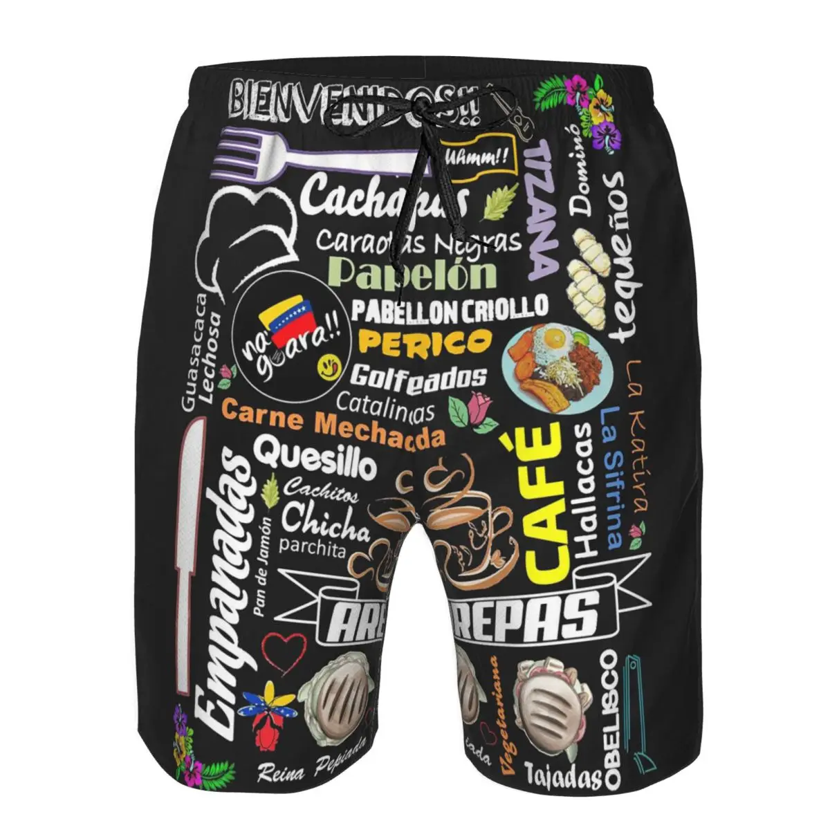

Arepas Venezuela Trunks Beach Board Shorts Casual Quick Dry Swim Summer Men Pants