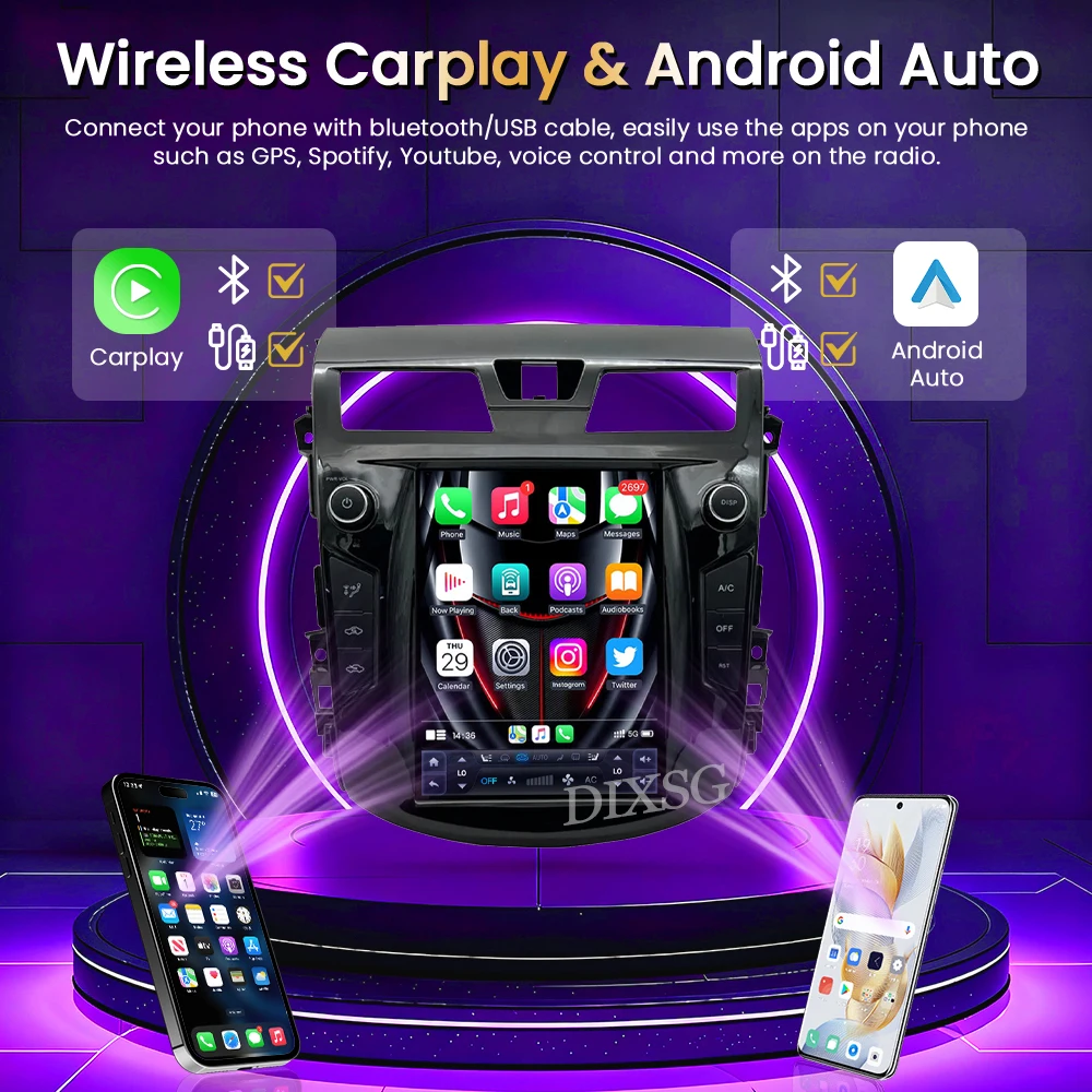 9.7" Android15 Tesla Screen 2din For Nissan Teana Altima 2013-2018 Car Radio GPS Navigation CarPlay Auto Multimedia Player 4G BT view 2