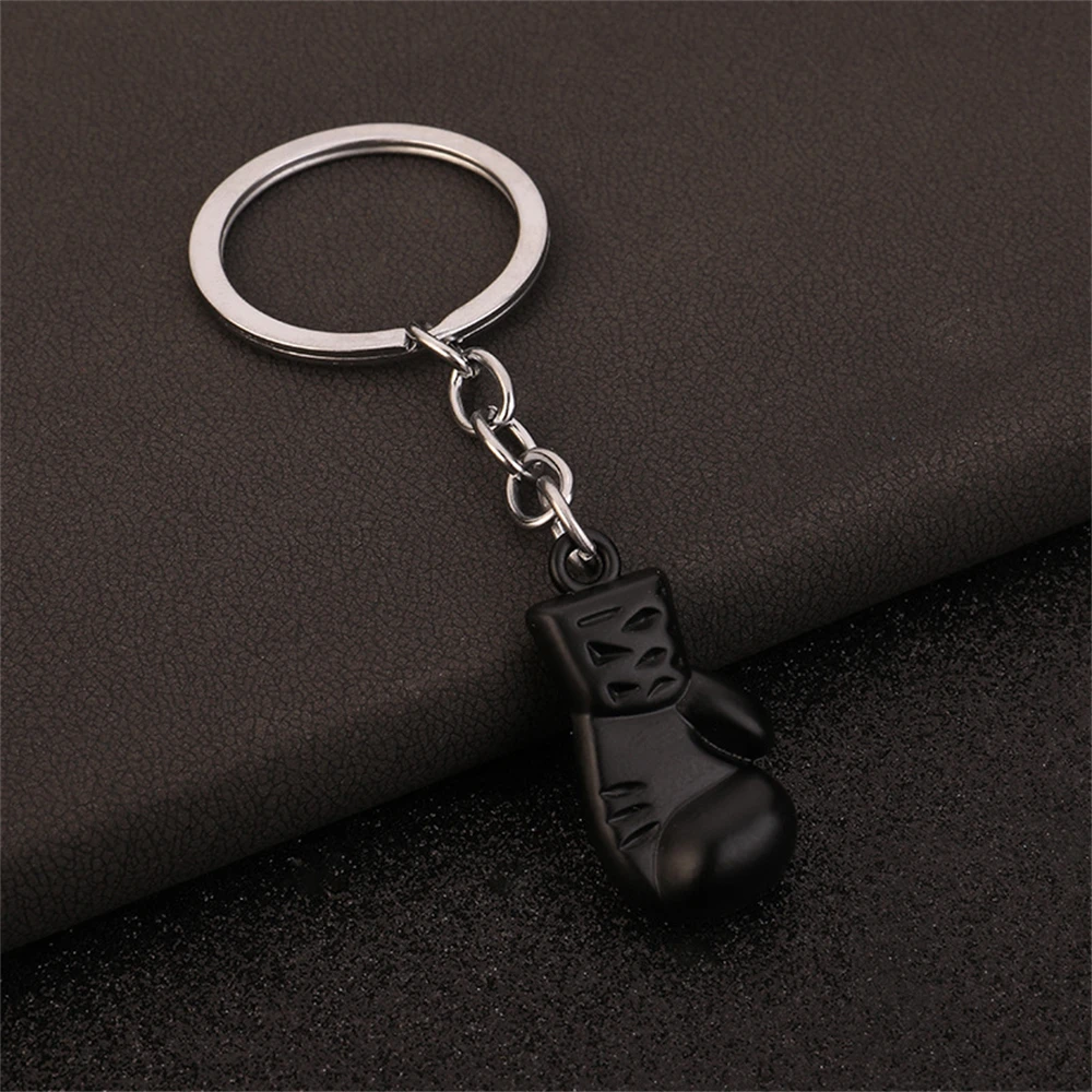 Creative 3D Gym Boxing Pendant Keychains Metal Boxing Gloves Charms Keyrings Fashion Bag Ornament Car Trinket Accessories Gift