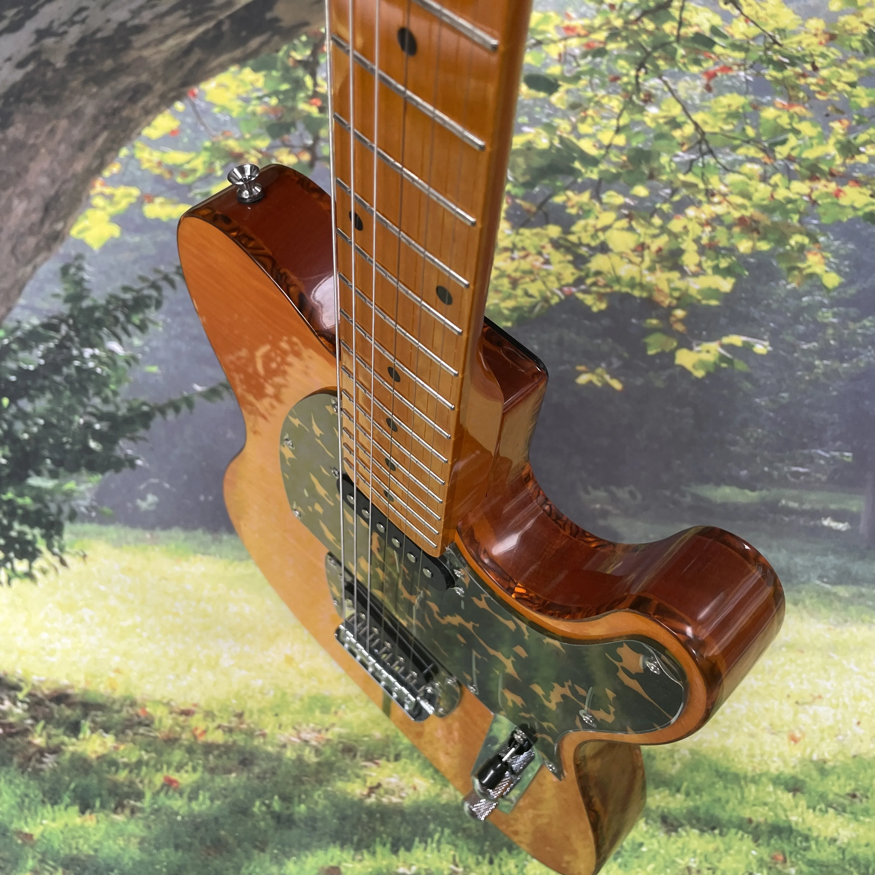 TL Electric Guitar Body Solid Wood Fast Shipping Maple Fingerboard SS Chrome hardware guitars