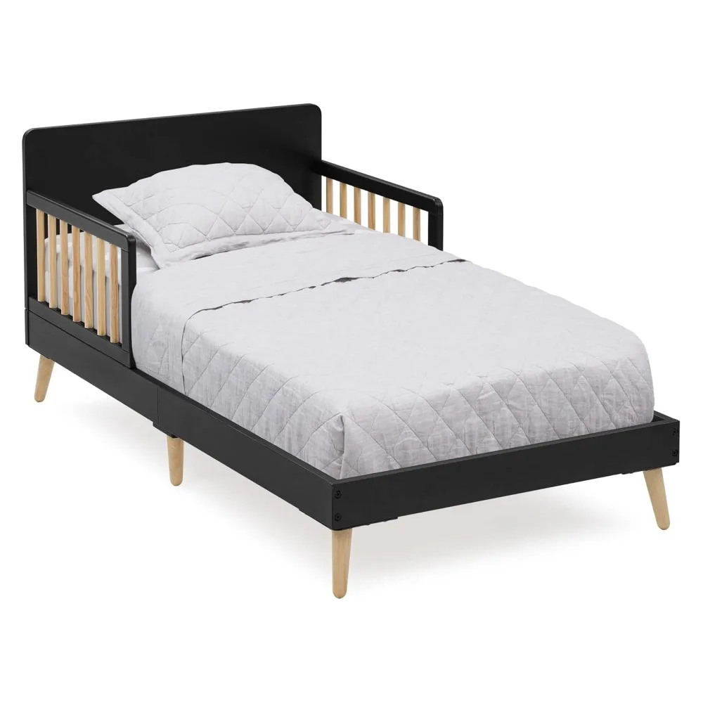 

Delta Children Logan Wood Toddler Bed, Greenguard Gold Certified, Midnight Grey/Natural