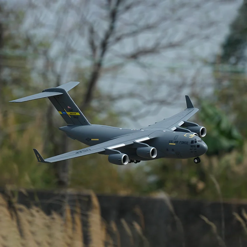 XFly C-17 Globemaster Quad 40MM EDF Jet Stunt Flight Sound Simulation Electric Model Aircraft Fixed-Wing Transport Aircraft C17